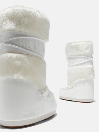 Snehule Moon Boot Icon Faux Fur Optical White
