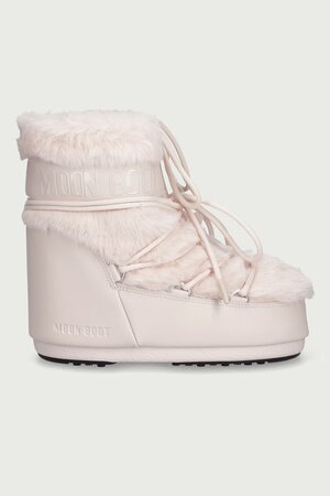 Snehule Moon Boot Icon Low Faux Fur Dusty Pink