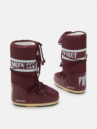 Snehule Moon Boot Icon Nylon Burgundy