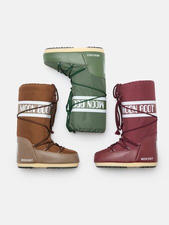 Snehule Moon Boot Icon Nylon Burgundy