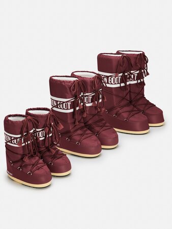 Snehule Moon Boot Icon Nylon Burgundy