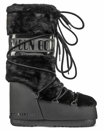 Snehule Moon Boot Icon Faux Fur Black Snehule Moon Boot Icon Faux Fur Black