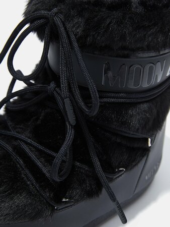 Snehule Moon Boot Icon Low Faux Fur Black Snehule Moon Boot Icon Low Faux Fur Black