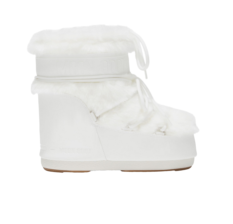 Snehule Moon Boot Icon Low Faux Fur Optical White D