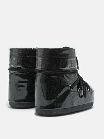 Snehule Moon Boot Icon Low Glitter Black