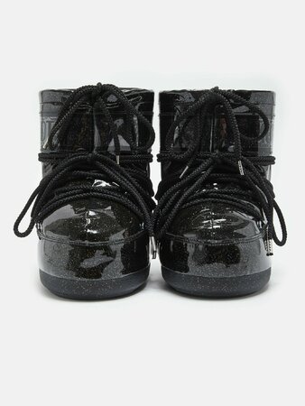 Snehule Moon Boot Icon Low Glitter Black