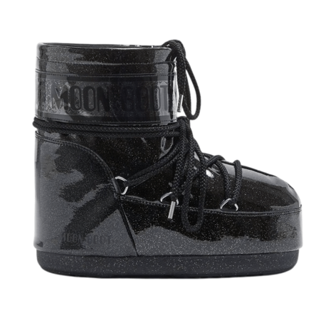 Snehule Moon Boot Icon Low Glitter Black