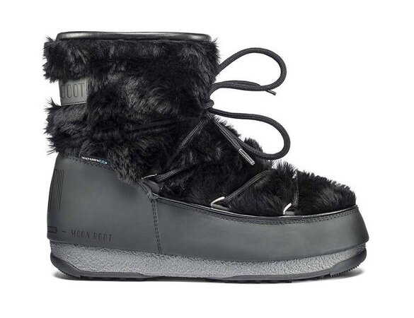 Snehule Moon Boot Monaco Low Fur WP Black