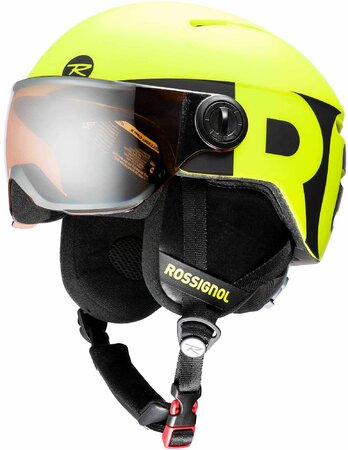 Lyžiarska prilba Rossignol Visor JR Neon yellow/black 18/19