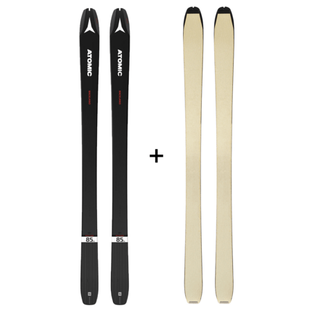 Skialpinistické lyže Atomic Backland 85 UL Black + pásy Hyb Skin 85 21/22