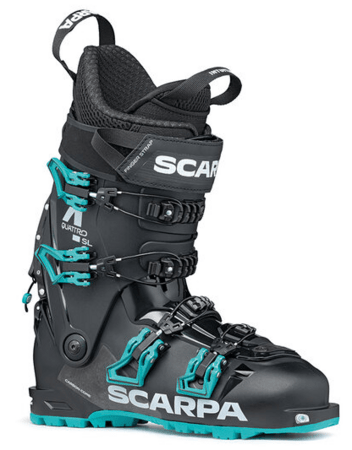 Skialpové lyžiarky Scarpa 4-Quattro SL WMN Black/Lagoon 22/23