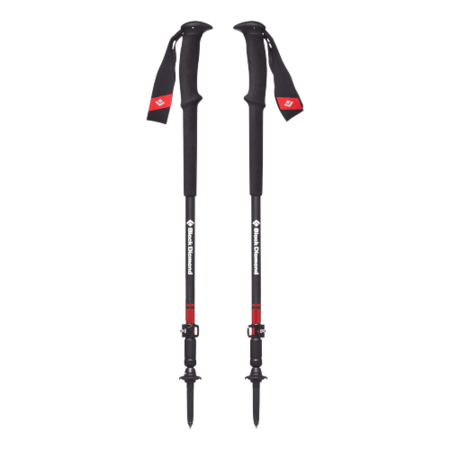 Skialpové palice Black Diamond Trail Pro Trekking Poles Black/Red