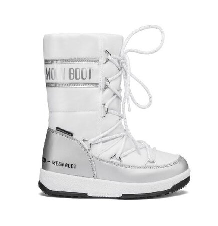 Snehule Moon Boot JR Girl Quilted WP White/Silver