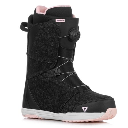 Snowboardové topánky Gravity Aura Atop Black Denim/Pink 22/23