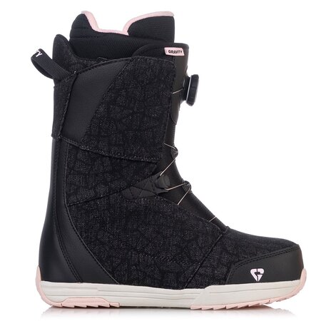 Snowboardové topánky Gravity Aura Atop Black Denim/Pink 22/23