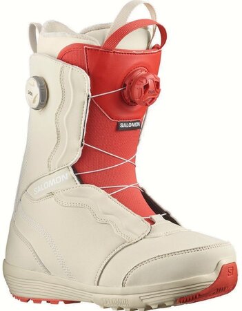 Snowboardové topánky Salomon Ivy BOA SJ BOA Bleached Sand/Almond Milk/Aurora Red