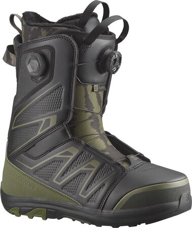Snowboardové topánky Salomon Launch Boa Sj Boa Black/Olive 25/26
