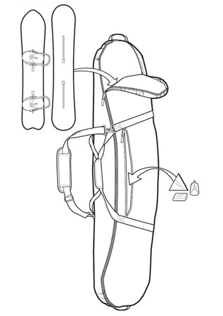 Vak na Snowboard Burton Board Sack Board Bag Catalog Collage Print