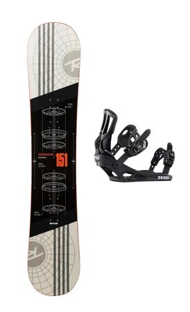 Snowboard Rossignol District White Wide + Battle B&W M/L Snowboard Rossignol District White Wide + Battle B&W M/L