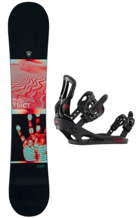Snowboardový set Rossignol District infrablack Wide+Battle black/red M/L 22/23