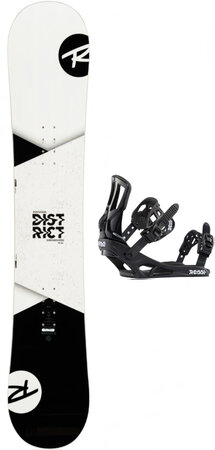 Snowboard Rossignol District black/white wide + battle black/white 19/20 M/L