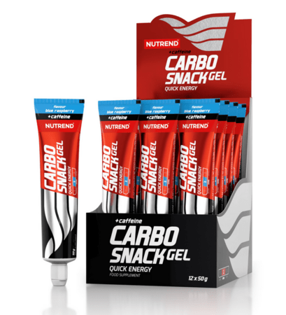 Energetický gél Nutrend Carbosnack with Caffeine Modrá Malina 50 g