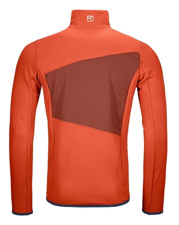 Bunda Ortovox Fleece Grid Jacket Desert Orange