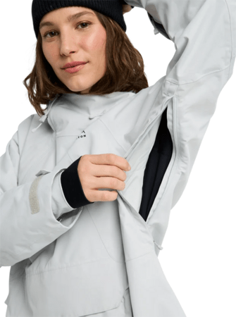 Zimná bunda Burton Women's Reserve 2L Relaxed Anorak Gray Cloud