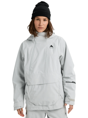 Zimná bunda Burton Women's Reserve 2L Relaxed Anorak Gray Cloud