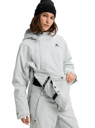 Zimná bunda Burton Women's Reserve 2L Relaxed Anorak Gray Cloud