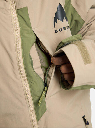 Zimná bunda Burton Hillslope Jacket Summit Taupe/Forest Moss