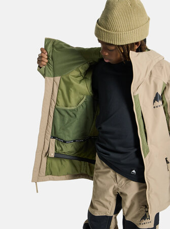 Zimná bunda Burton Hillslope Jacket Summit Taupe/Forest Moss
