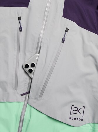 Zimná bunda Burton Men's [ak] Swash Synthetic Insulated GORE-TEX 2L Jacket Nightshade Purple/Apparition Gray/Green Voltage