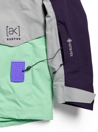 Zimná bunda Burton Men's [ak] Swash Synthetic Insulated GORE-TEX 2L Jacket Nightshade Purple/Apparition Gray/Green Voltage