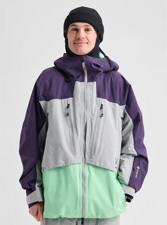 Zimná bunda Burton Men's [ak] Swash Synthetic Insulated GORE-TEX 2L Jacket Nightshade Purple/Apparition Gray/Green Voltage
