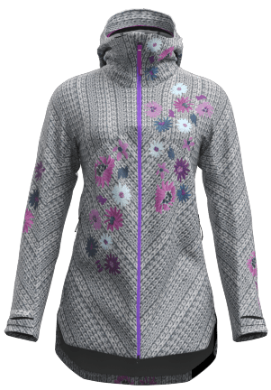 Zimná bunda Crazy Idea Parka Wonder Magic Shell Winter Flower 24/25