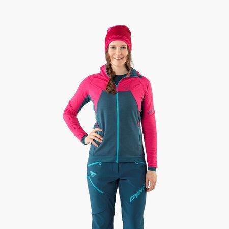 Dámska bunda Dynafit Tour Wool Thermal Hooded Jacket Flamingo