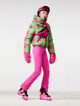 Lyžiarska bunda Goldbergh Cabin Ski Jacket Green/Pink