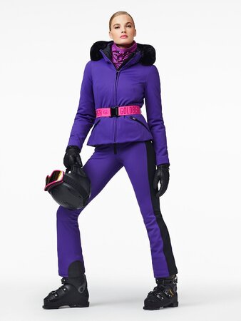 Lyžiarska bunda Goldbergh Hida Jacket Real Fox Fur Amethyst