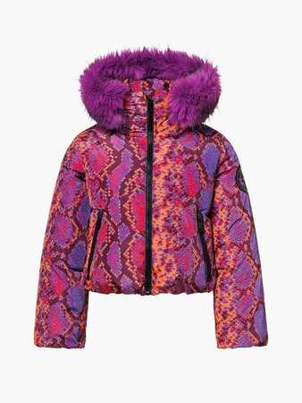 Bunda Goldbergh Lucinda Ski Jacket Faux Border Snake Pink