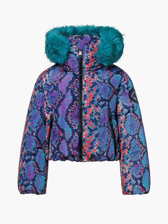 Bunda Goldbergh Lucinda Ski Jacket Faux Border Snake Turchese