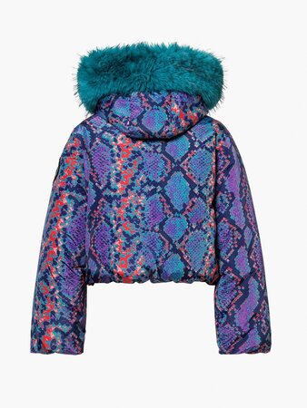 Bunda Goldbergh Lucinda Ski Jacket Faux Border Snake Turchese