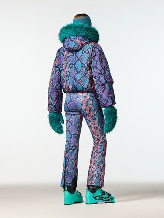 Bunda Goldbergh Lucinda Ski Jacket Faux Border Snake Turchese