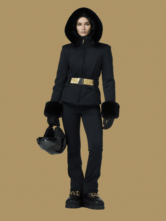Bunda Goldbergh Prezioso Ski Jacket Faux Border Black