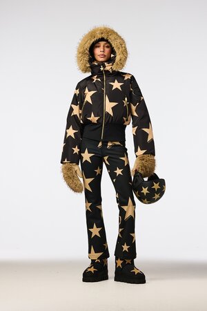 Lyžiarska bunda Goldbergh Shinnen Ski Jacket Faux Border Black/Gold