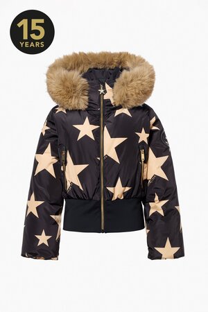 Lyžiarska bunda Goldbergh Shinnen Ski Jacket Faux Border Black/Gold