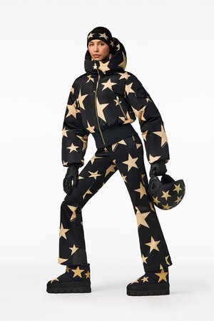 Lyžiarska bunda Goldbergh Shinnen Ski Jacket Faux Border Black/Gold