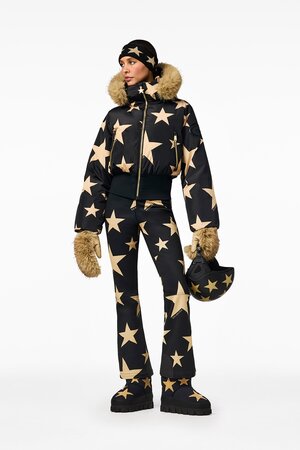 Lyžiarska bunda Goldbergh Shinnen Ski Jacket Faux Border Black/Gold