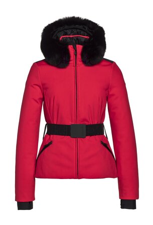 Lyžiarska bunda Goldbergh HIDA Jacket Real Fox Fur Ruby Red