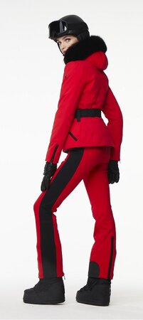 Lyžiarska bunda Goldbergh HIDA Jacket Real Fox Fur Ruby Red